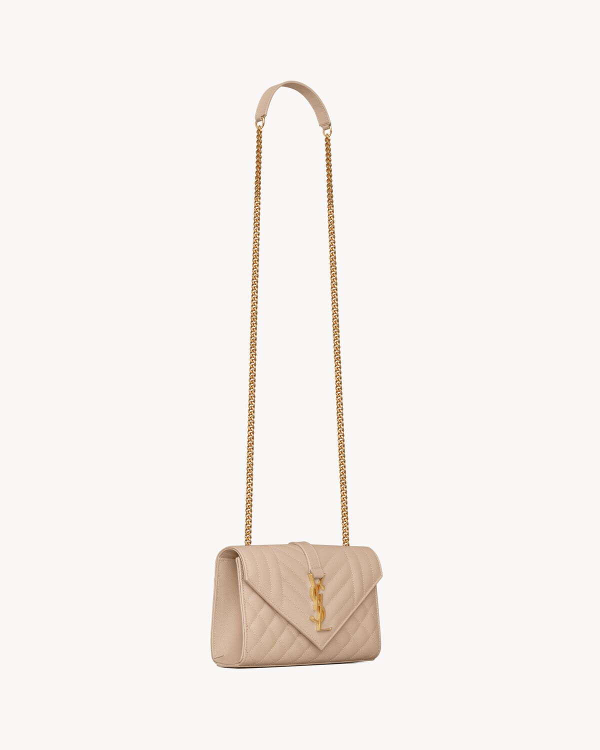 YSL Envelope Small in Quilted Grain De Poudre Embossed Leather - Image 2
